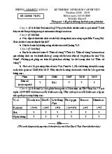 Đề thi học sinh giỏi cấp huyện môn Địa lý Lớp 9 - Năm học 2018-2019 - Phòng giáo dục và đào tạo Cam Lộ (Có đáp án)